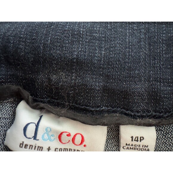 Denim & Co Perfect Denim Indigo Smooth Waist Ankle Jeans Dk Indigo 14P - Picture 4 of 7